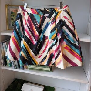 H&M Women's Skirt Mini Multicolor Abstract Print Size 10 / Medium Artsy Indie